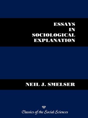 cover image of Essays in Sociological Explanation